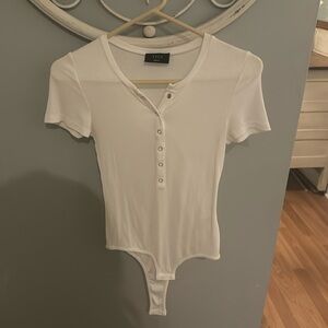 white VICI body suit, barely worn.
